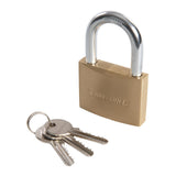 Silverline MSS05 Brass Padlock - 60mm - Voyto Ltd Online