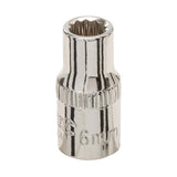 Silverline 543745 Socket 1/4" Drive 12pt Metric - 6mm - Voyto Ltd Online