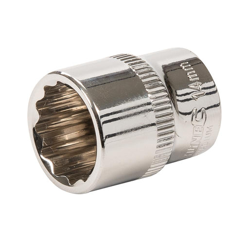 Silverline 831495 Socket 1/4" Drive 12pt Metric - 14mm - Voyto Ltd Online