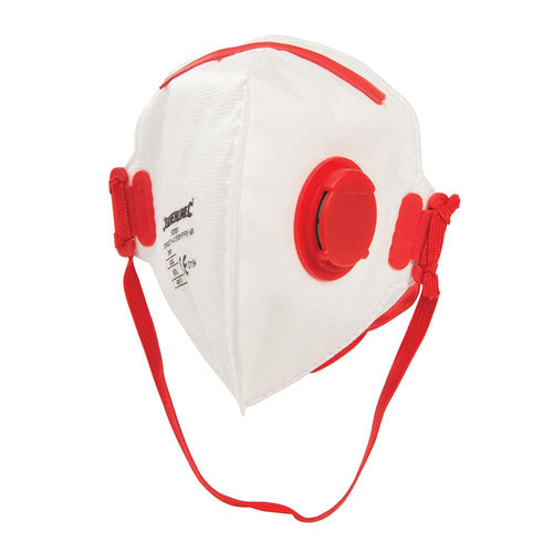 Silverline 598550 Fold Flat Face Mask Valved FFP3 NR - FFP3 NR Single - Voyto Ltd Online