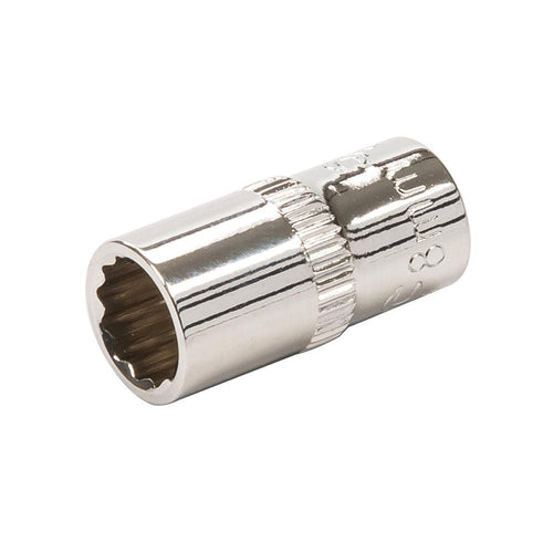 Silverline 430820 Socket 1/4" Drive 12pt Metric - 8mm - Voyto Ltd Online