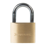 Silverline 984411 Brass Padlock Keyed to Differ 3pk - 40mm - Voyto Ltd Online