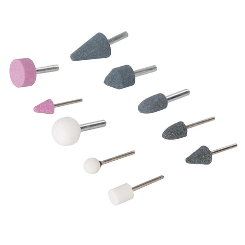 Silverline 630846 Mounted Stone Set 10pce - 6mm & 3mm Shanks - Voyto Ltd Online