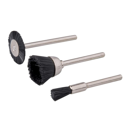 Silverline 282523 Rotary Tool Nylon Brush Set 3pce - 5, 15, 20mm Dia - Voyto Ltd Online