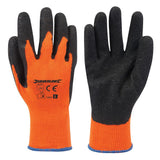 Silverline 736809 Hi-Vis Builders Gloves Orange - L 10 - Voyto Ltd Online