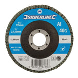 Silverline 196514 Aluminium Oxide Flap Disc - 100mm 60 Grit - Voyto Ltd Online