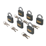 Silverline 407238 Iron Padlock Keyed Alike 6pk - 50mm - Voyto Ltd Online