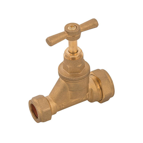 Plumbob 413031 Poly Stopcock - 15mm Copper x 20mm MDPE - Voyto Ltd Online