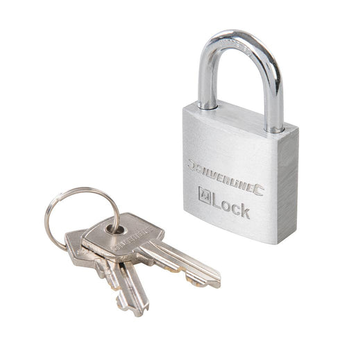 Silverline 536043 Aluminium Padlock - 30mm - Voyto Ltd Online