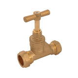 Plumbob 345057 Poly Stopcock - 22mm Copper x 25mm MDPE - Voyto Ltd Online