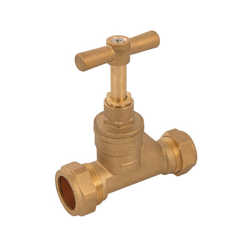 Plumbob 345057 Poly Stopcock - 22mm Copper x 25mm MDPE - Voyto Ltd Online