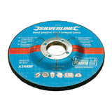 Silverline 224514 Metal Grinding Discs Depressed Centre 10pk - 115 x 6 x 22.23mm - Voyto Ltd Online