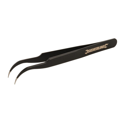 Silverline 342639 ESD Anti-Static Tweezers - 115mm - Voyto Ltd Online