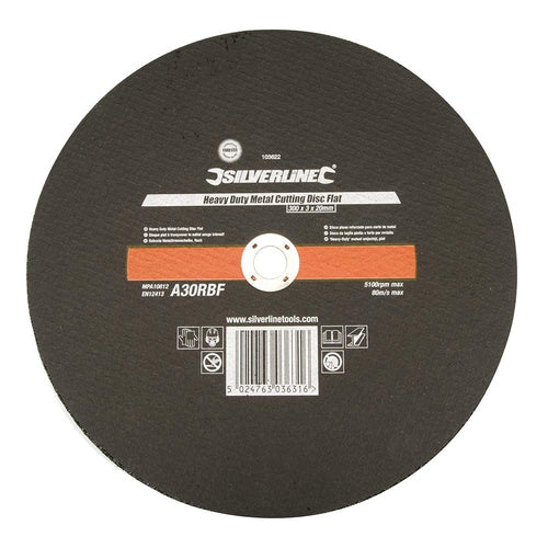 Silverline 103622 Heavy Duty Metal Cutting Disc Flat - 300 x 3 x 20mm - Voyto Ltd Online
