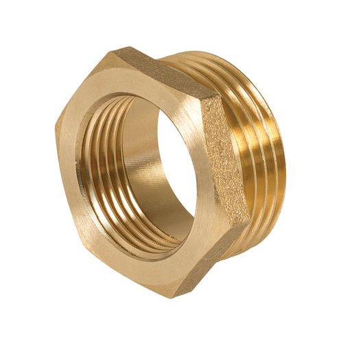 Plumbob 582628 Brass Hexagon Bush - 1" (Male) x 3/4" (Female) - Voyto Ltd Online