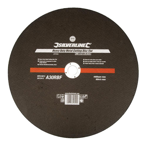 Silverline 277519 Heavy Duty Metal Cutting Disc Flat - 355 x 3.2 x 25.4mm - Voyto Ltd Online