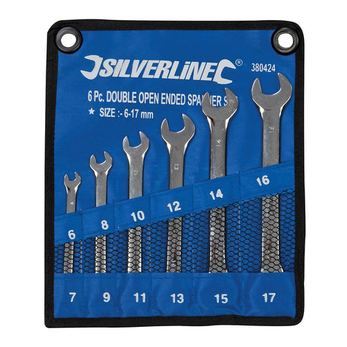Silverline 380424 Open-Ended Spanner Set 6pce - 6 - 17mm - Voyto Ltd Online