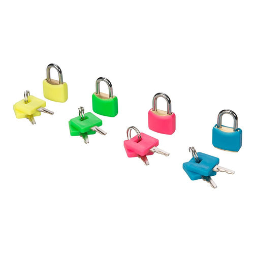 Silverline 282715 Hi-Vis Brass Padlocks Set 4pce - 20mm - Voyto Ltd Online