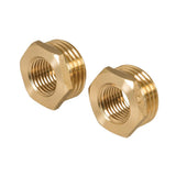 Plumbob 334110 Brass Hexagon Bush - 1/2" (Male) x 1/4" (Female) 2pk - Voyto Ltd Online