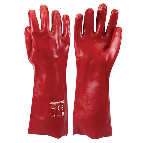 Silverline 868551 Red PVC Gauntlets - L 10 - Voyto Ltd Online
