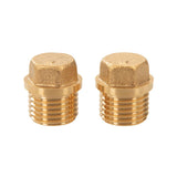 Plumbob 761148 Brass Flanged Plug - 1/4" (Male) 2pk - Voyto Ltd Online